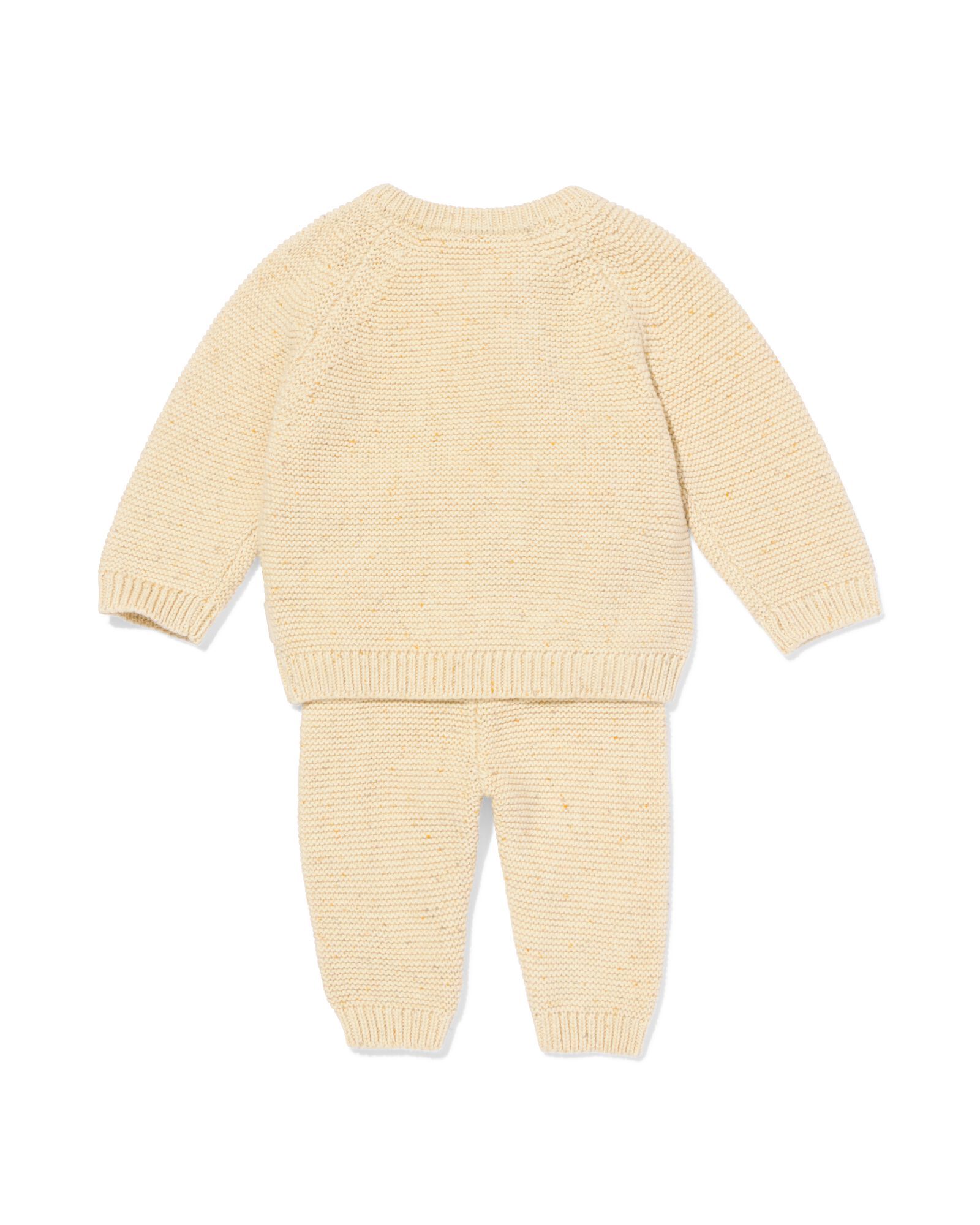 newborn kledingset grofgebreid zand zand - 33439020SAND - HEMA