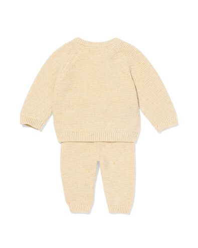 newborn kledingset grofgebreid zand zand - 33439020SAND - HEMA