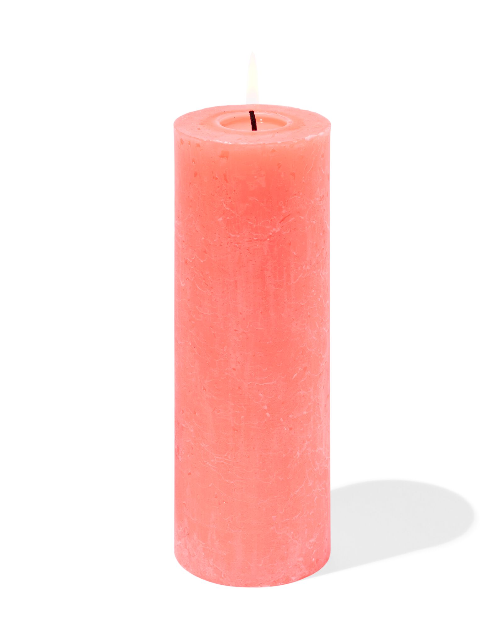 rustieke kaarsen fluor oranje	 - 2000000050 - HEMA