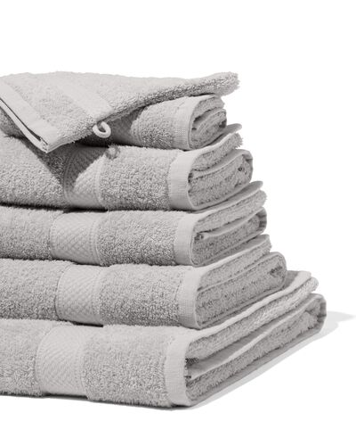 serviettes de bain - qualité épaisse gris clair serviette 50 x 100 - 5240203 - HEMA