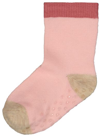 5 paires de chaussettes bébé avec coton rose 0-6 m - 4720541 - HEMA