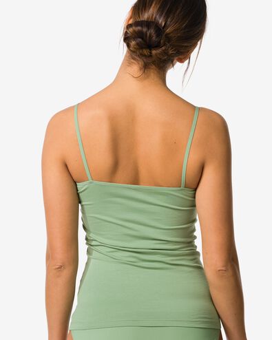 d&eacute;bardeur femme coton bretelles spaghetti vert vert - 19602455GREEN - HEMA