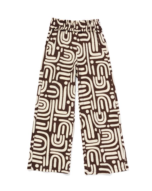 kinderlegging wide fit jersey abstract donkerbruin donkerbruin - 30861707DARKBROWN - HEMA