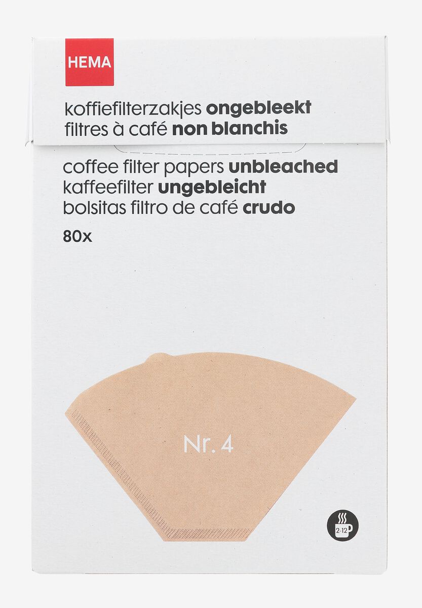 filtres à café non blanchis no 4 - 20560203 - HEMA
