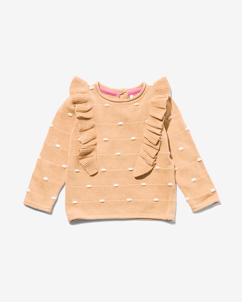 Baby-Pullover mit Rüschen beige - 1000029719 - HEMA