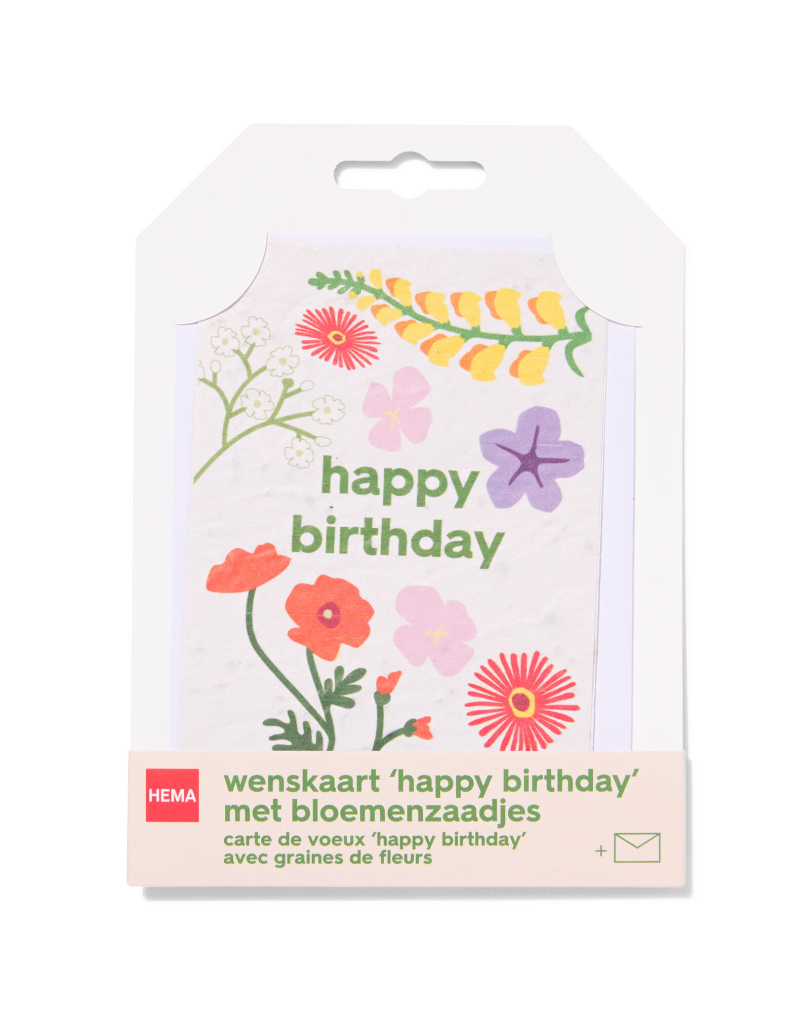 carte de v&oelig;ux "happy bday" avec graines - 41800630 - HEMA