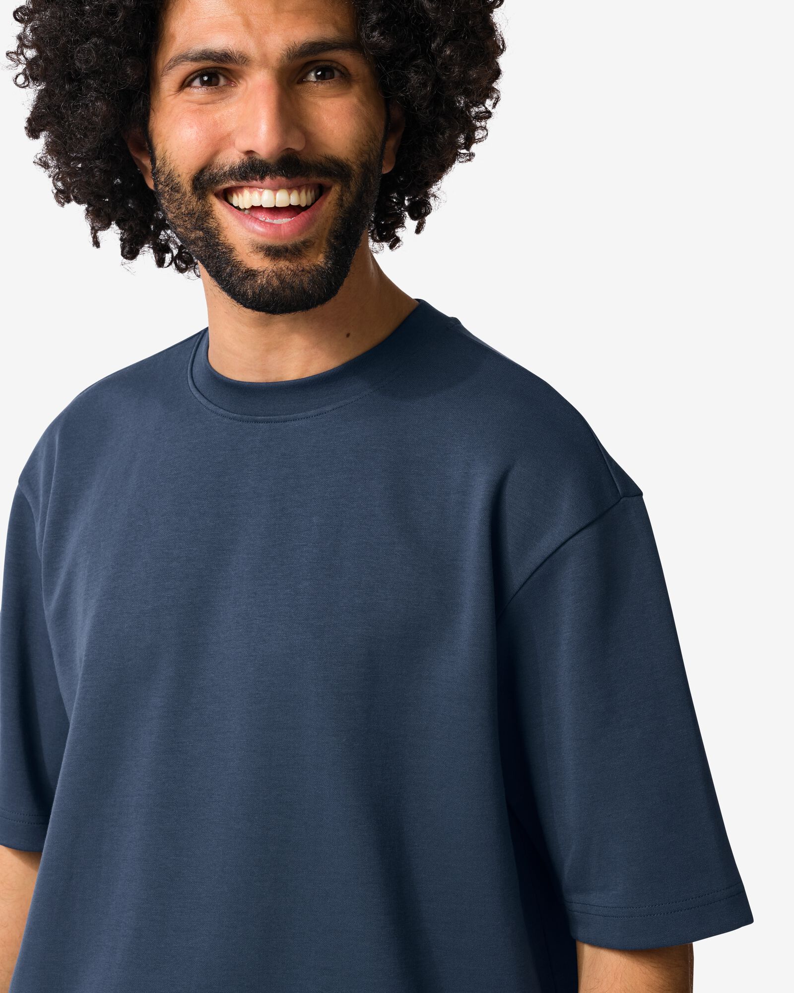 heren T-shirt Job donkerblauw donkerblauw - 2179050DARKBLUE - HEMA