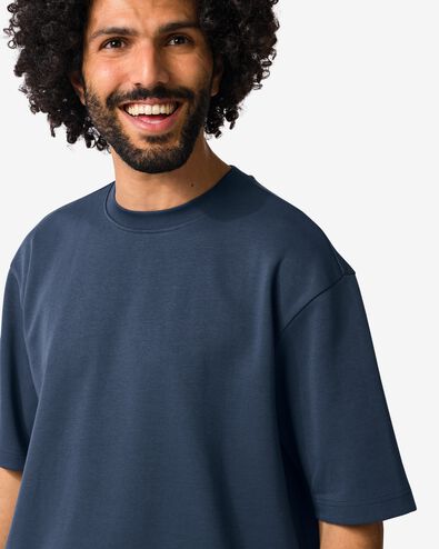 heren T-shirt Job donkerblauw donkerblauw - 2179050DARKBLUE - HEMA
