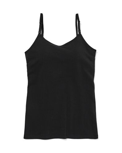 voedingshemd met ingebouwde cups zwart XL - 21500608 - HEMA