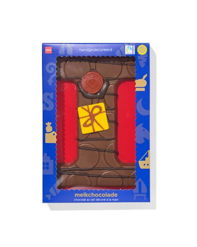 Lettre en chocolat décorée à la main lait I 180g - 24427409 - HEMA