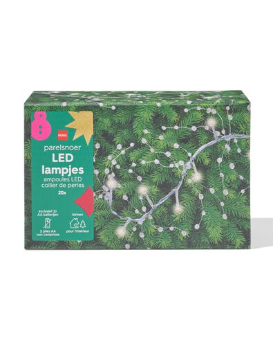guirlande lumineuse 1,2 m avec 20 LED perle pour l'int&eacute;rieur - 25550026 - HEMA