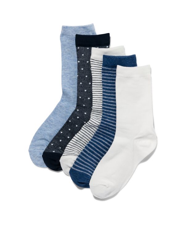 5er-Pack Damen-Socken blau blau - 1000026996 - HEMA