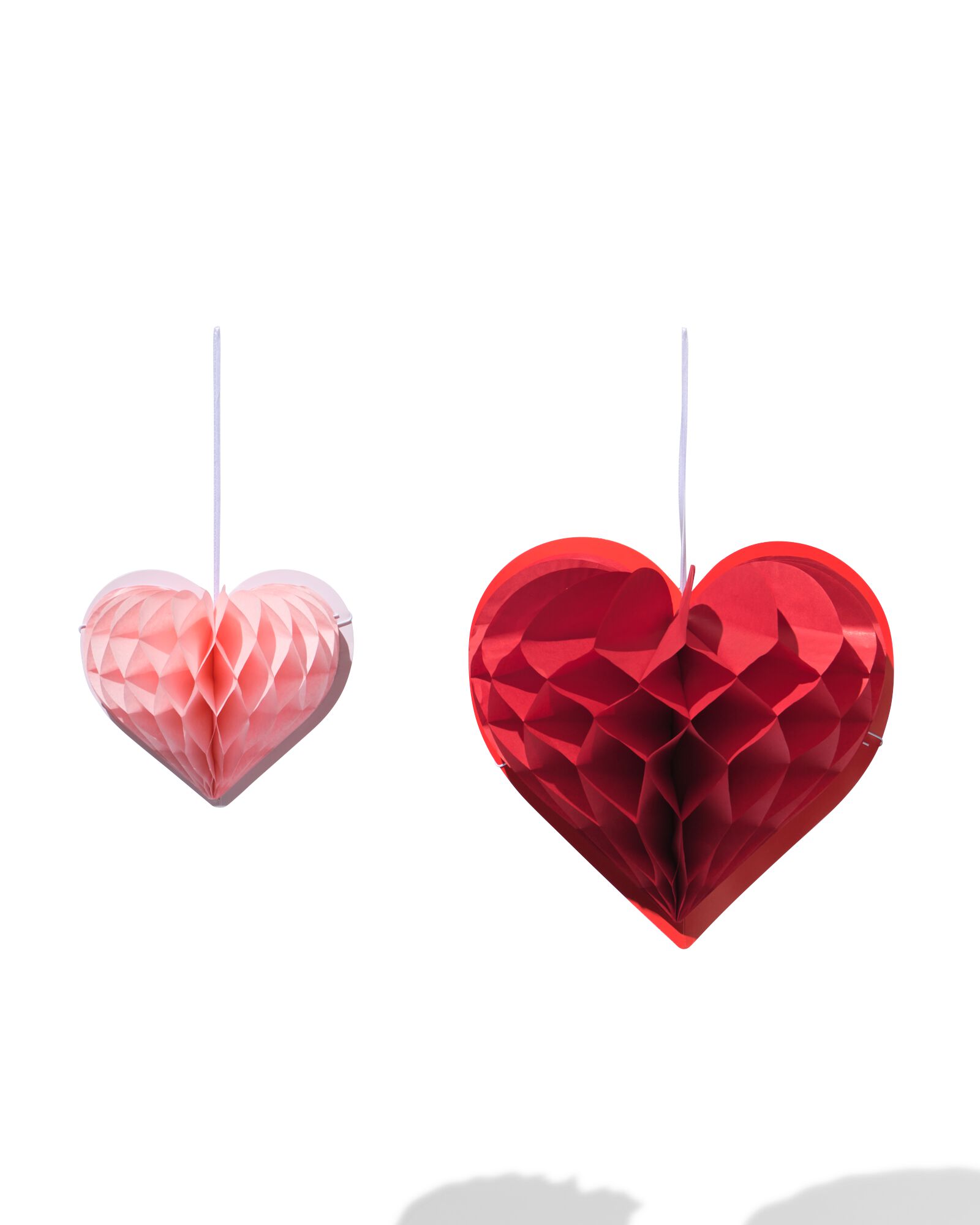 honeycombs hart 25cm - 2 stuks - 14250437 - HEMA