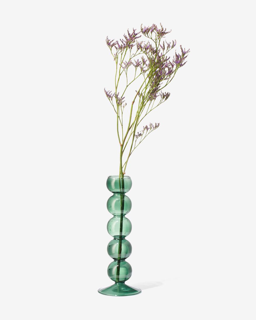vase verre Ø7.5x20 vert - 13323091 - HEMA