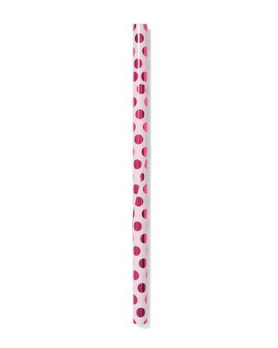 papier cadeau 200x70cm pois rose - 14701195 - HEMA