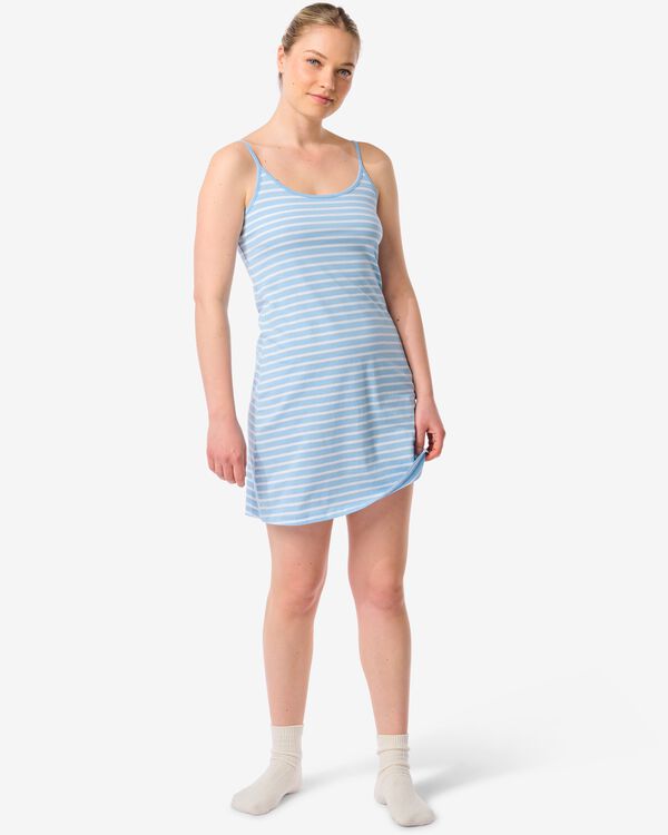 Damen-Nachthemd, Streifen blau blau - 23480030BLUE - HEMA