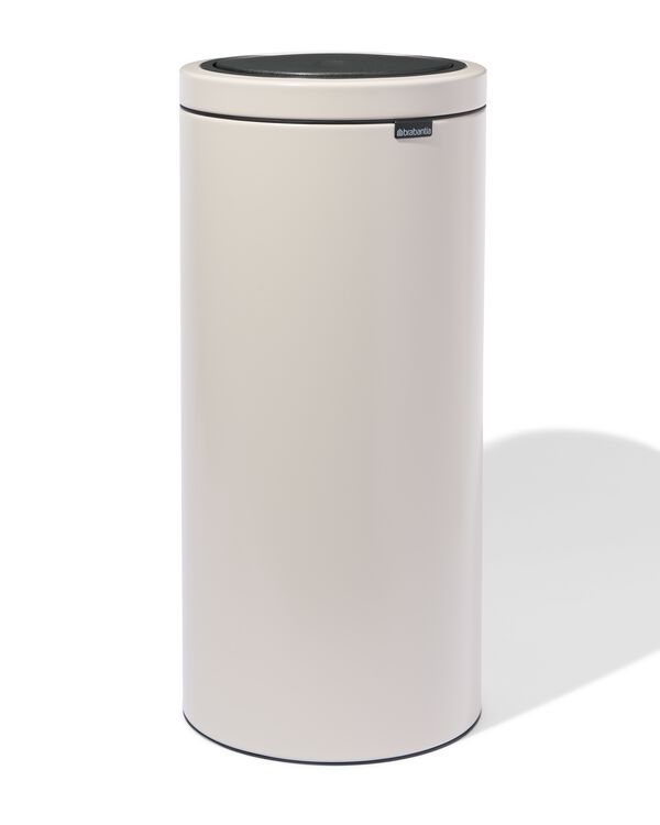 Brabantia Touch Bin Flat Top prullenbak 30L Soft Beige -  beige beige - 2000000360 - HEMA