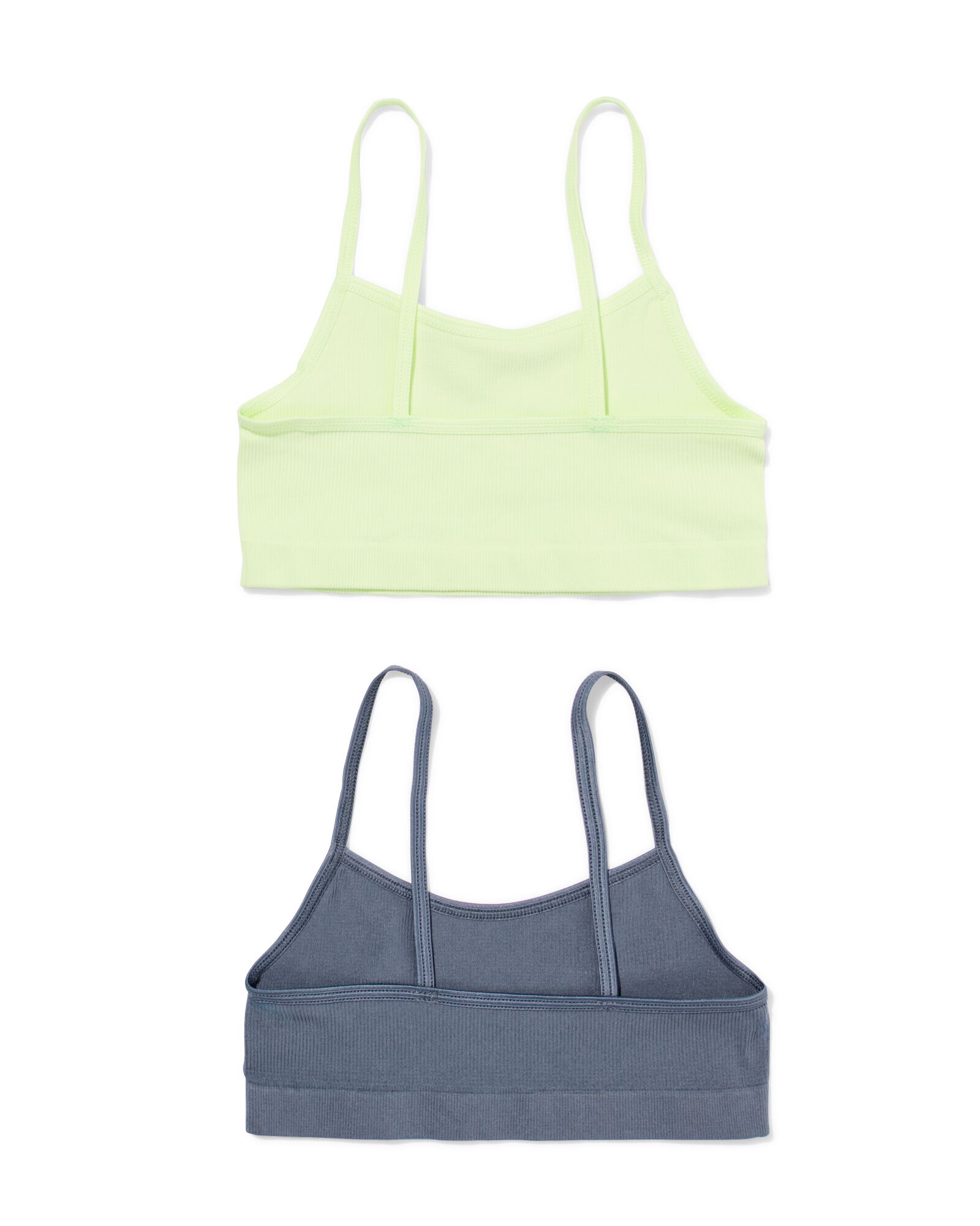 Kindershirts gerippt nahtlos &ndash; 2 St&uuml;ck limettengr&uuml;n limettengr&uuml;n - 19307370LIME - HEMA