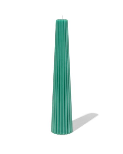 Kerze, gerippt, 30 cm, grün - 13506016 - HEMA