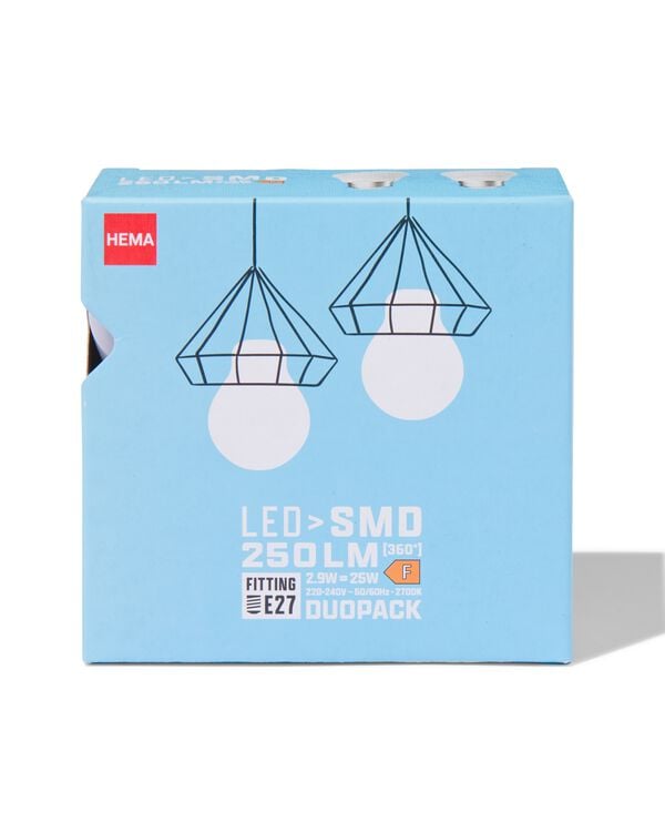 boule led smd E27 1,8W 250lm - 2 pi&egrave;ces - 20000041 - HEMA