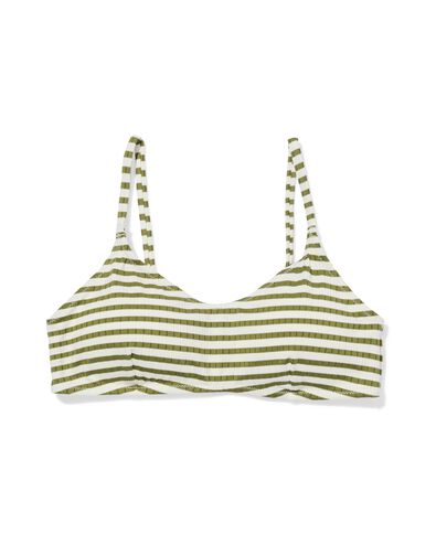 Damen-Bikinioberteil Evanne, gerippt, Streifeneffekt mittelgr&uuml;n mittelgr&uuml;n - 22360190MIDGREEN - HEMA