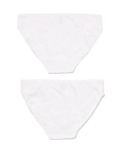 2 slips femme coton stretch blanc blanc - 1000030277 - HEMA