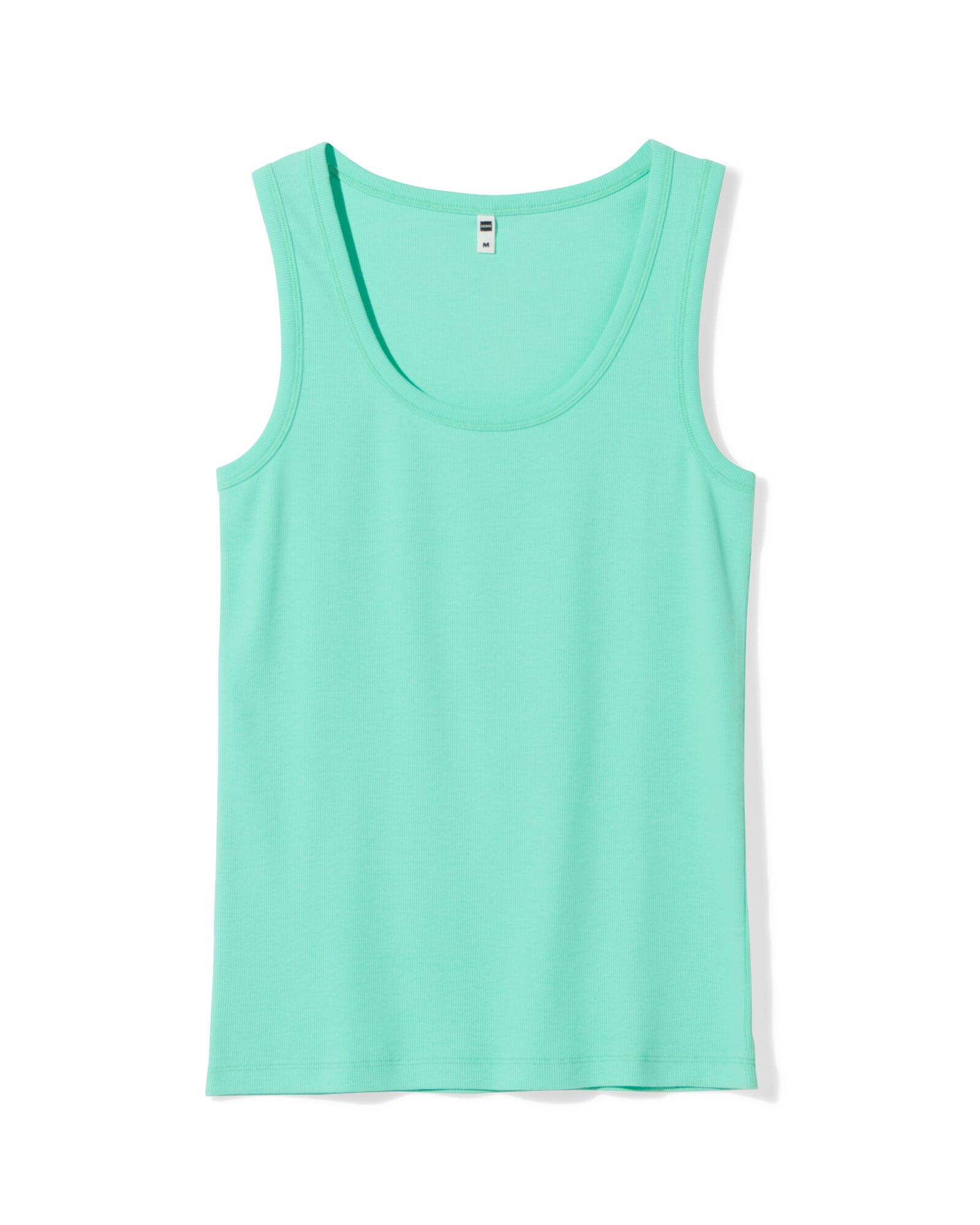 dames tanktop Anouk rib turquoise turquoise - 36201165TURQUOISE - HEMA