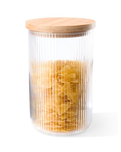 pot de conservation en verre 1.7L ray&eacute; - 80850036 - HEMA