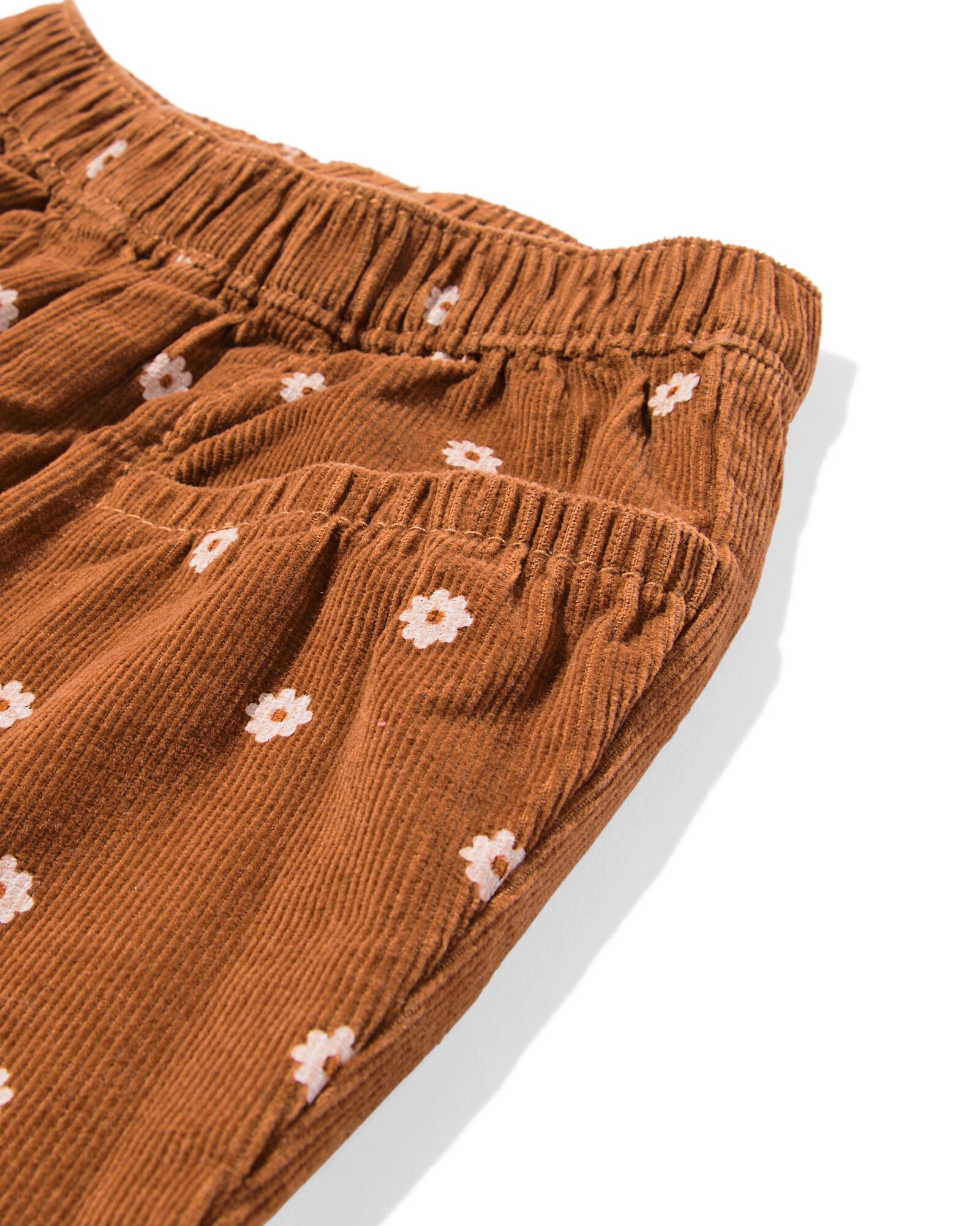 Babyhose aus Kord mit Blumen braun - 33048570BROWN - HEMA