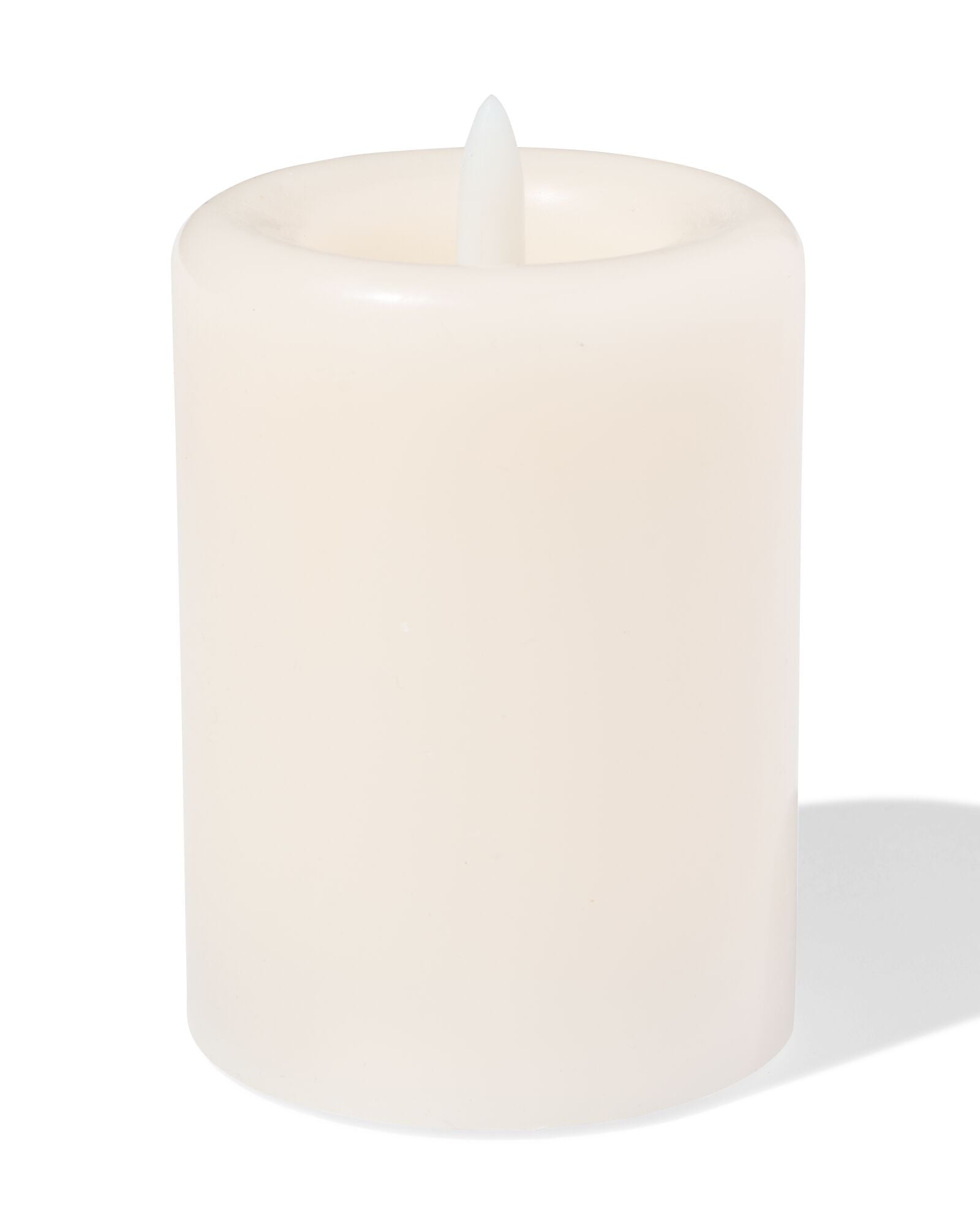 bougie led ⌀7,5x10cm ivoire - 13550142 - HEMA