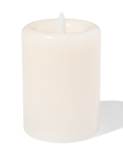 bougie led ⌀7,5x10cm ivoire - 13550142 - HEMA