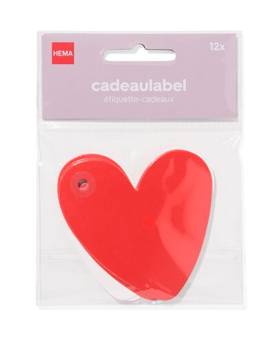 cadeaulabels hart - 12 stuks - 14793302 - HEMA