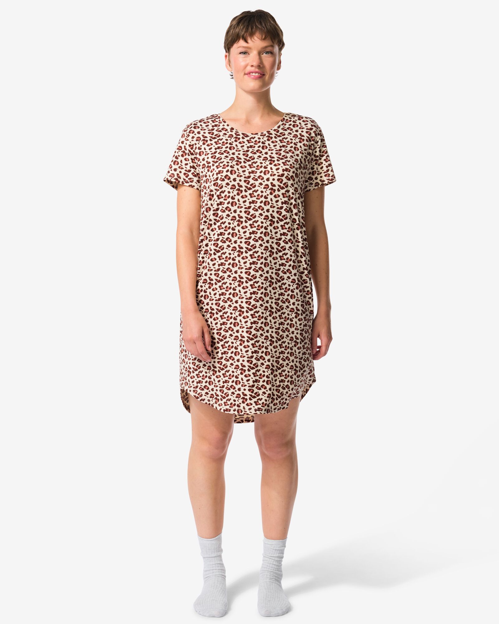 Damennachthemd aus Mikrofaser  beige - 23400790BEIGE - HEMA