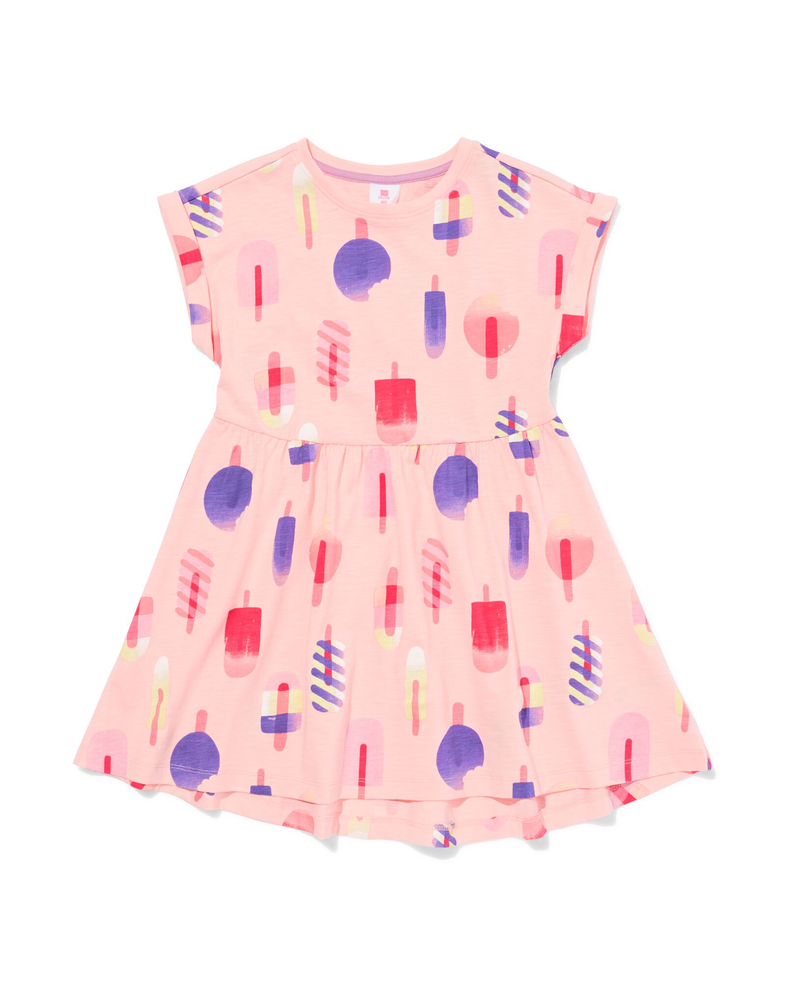 Kinderkleid in A-Linie mit Eist&uuml;tendruck hellrosa hellrosa - 30865900LIGHTPINK - HEMA