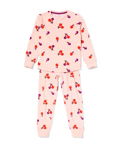 Kinderpyjama Velours Kirsche rosa rosa - 23001240PINK - HEMA