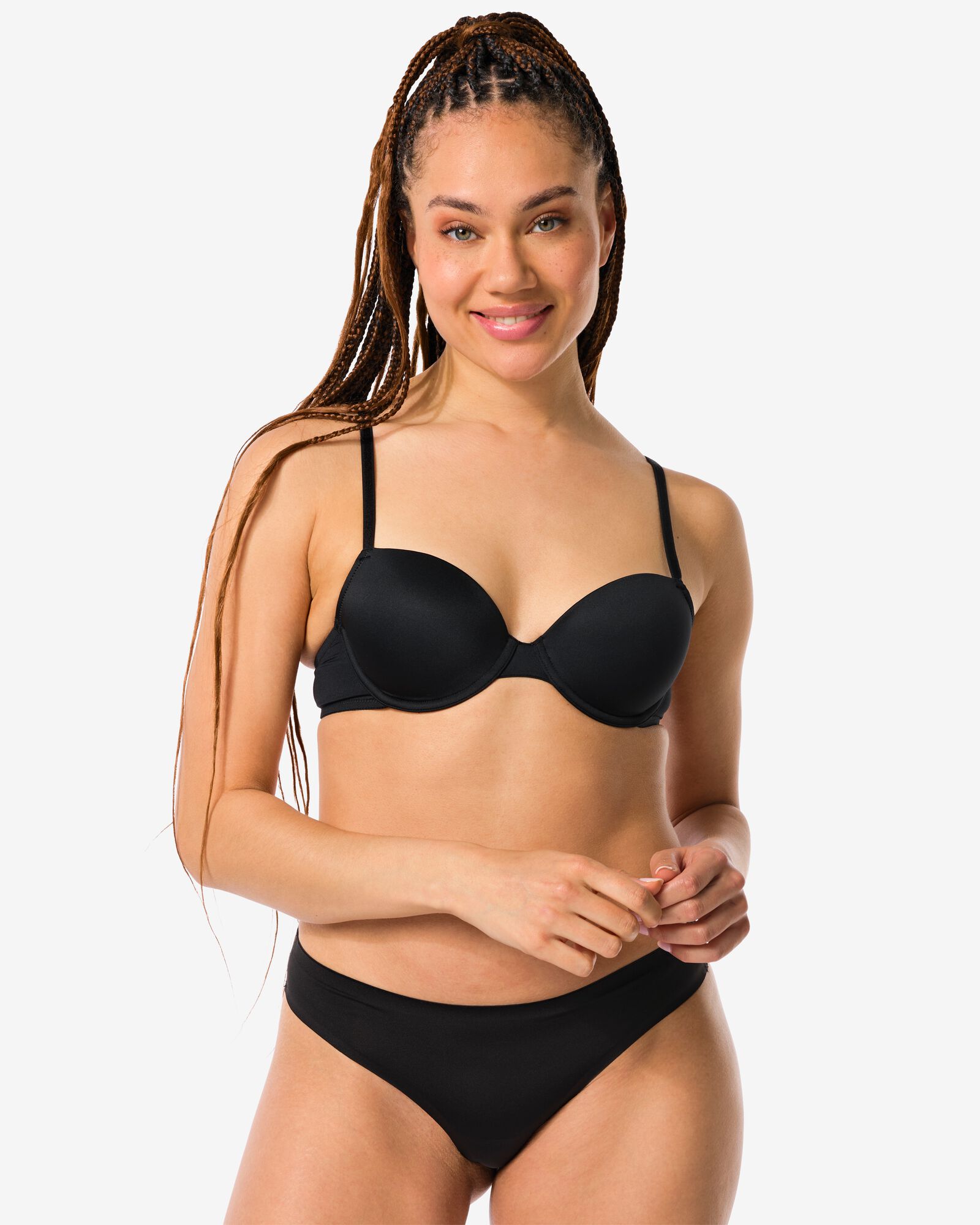 string femme second skin en micro noir - 1000001841 - HEMA