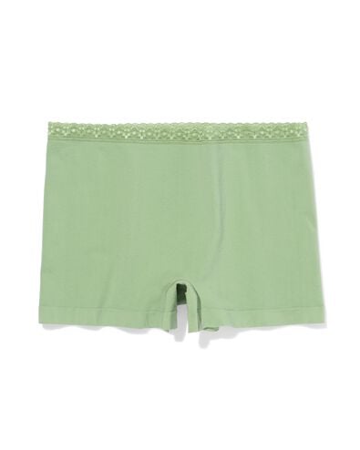 boxer femme sans coutures microfibre avec dentelle vert vert - 19603072GREEN - HEMA