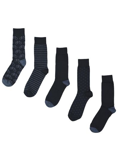 5 paires de chaussettes homme bleu foncé - 1000015063 - HEMA