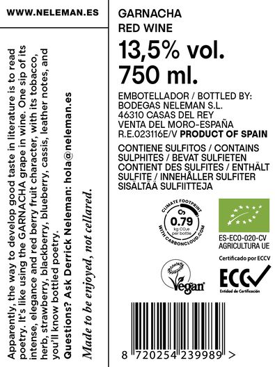 Neleman garnacha biologisch 0.75L - 17360060 - HEMA