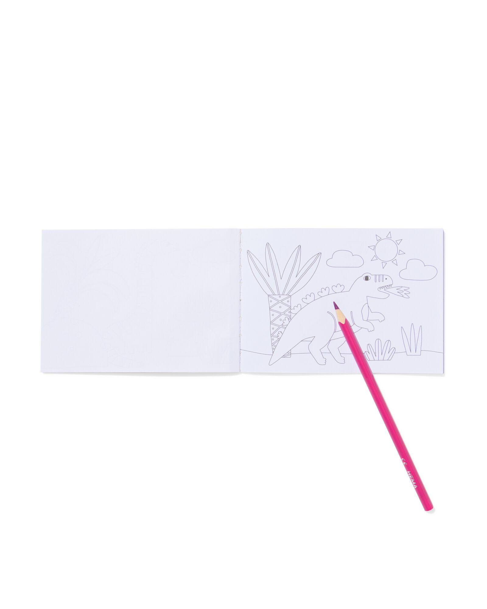 livre de coloriage A6 dinosaures - 15900278 - HEMA