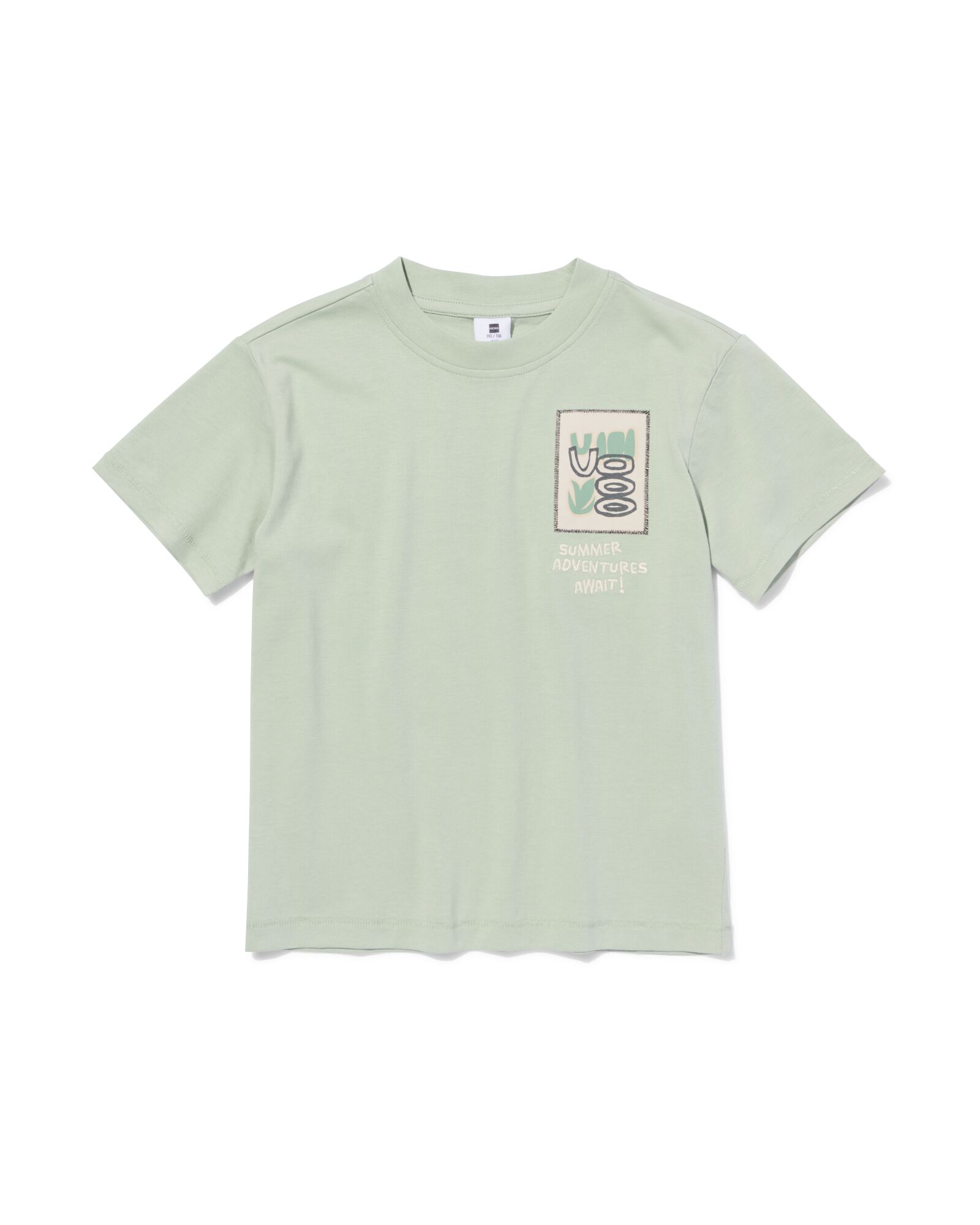 Kinder-T-Shirt mit Print gr&uuml;n gr&uuml;n - 30718506GREEN - HEMA