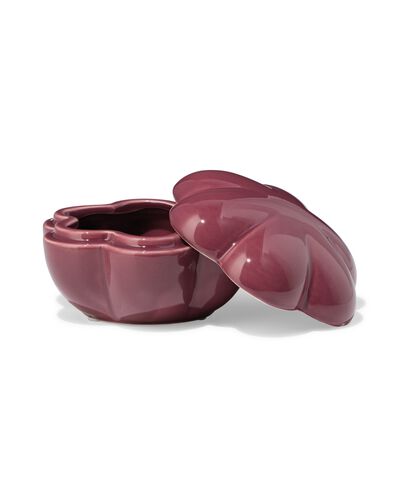 opbergbakje 12x11x7.5cm keramiek bloemvorm paars - 13325092 - HEMA
