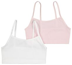 lot de 2 soft tops pour enfant - sans coutures côtelé rose pâle rose pâle - 1000020628 - HEMA