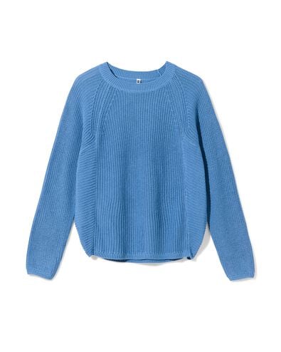 pull femme Olena maille fine bleu bleu - 36207020BLUE - HEMA
