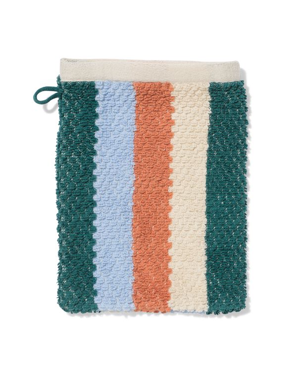 tweedekans washand 16x21cm recycled katoen strepen - 5200249 - HEMA