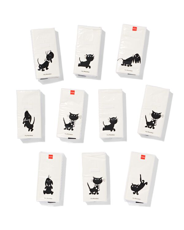 zakdoekjes met alo&euml; vera 4-laags - 10x10 stuks - 11511224 - HEMA