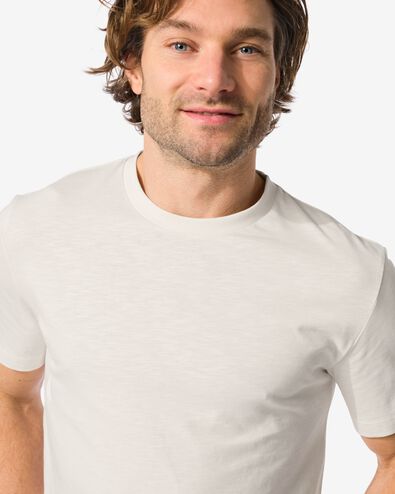T-shirt homme Lorenzo blanc cass&eacute; - 2140610OFFWHITE - HEMA