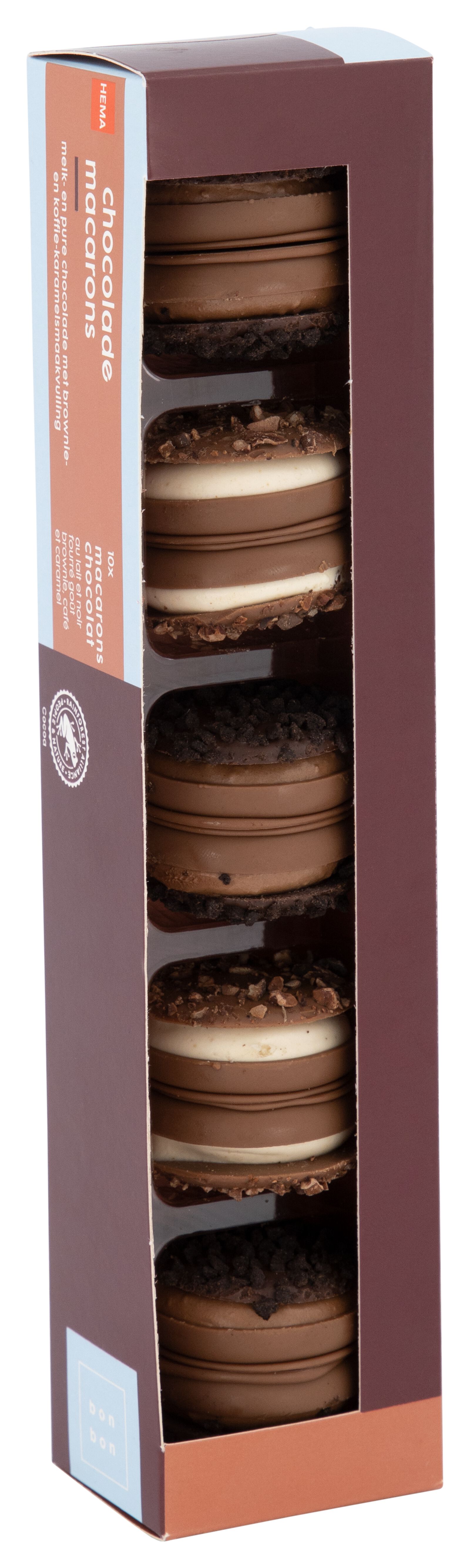 macarons chocolade - 10 stuks - 10309502 - HEMA