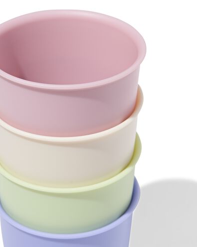 gobelets 280 ml plastique pastel - 4 pi&egrave;ces - 80650226 - HEMA