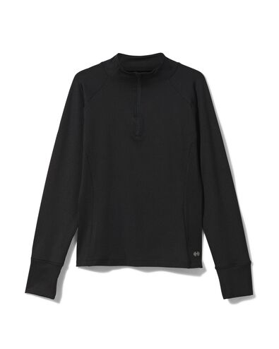 Damen-Fleece-Sportshirt schwarz L - 36000124 - HEMA
